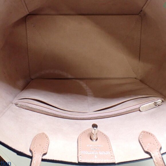 LV logo Lock Cabas Tote with Rosewood Crochet and Dust Bag - Picture 10 of 12